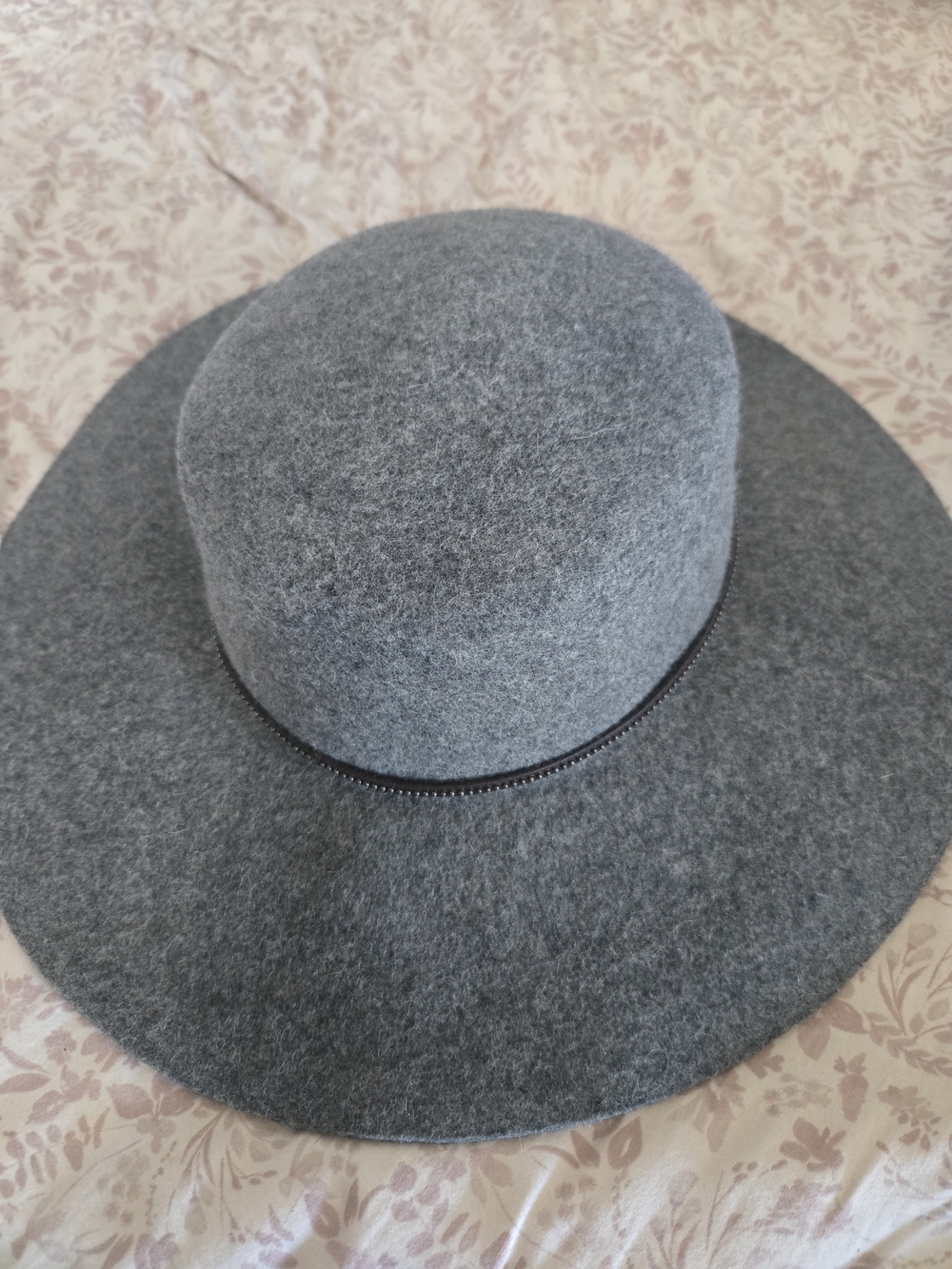 Frye Gray Wool Felt Wide-Brim Hat